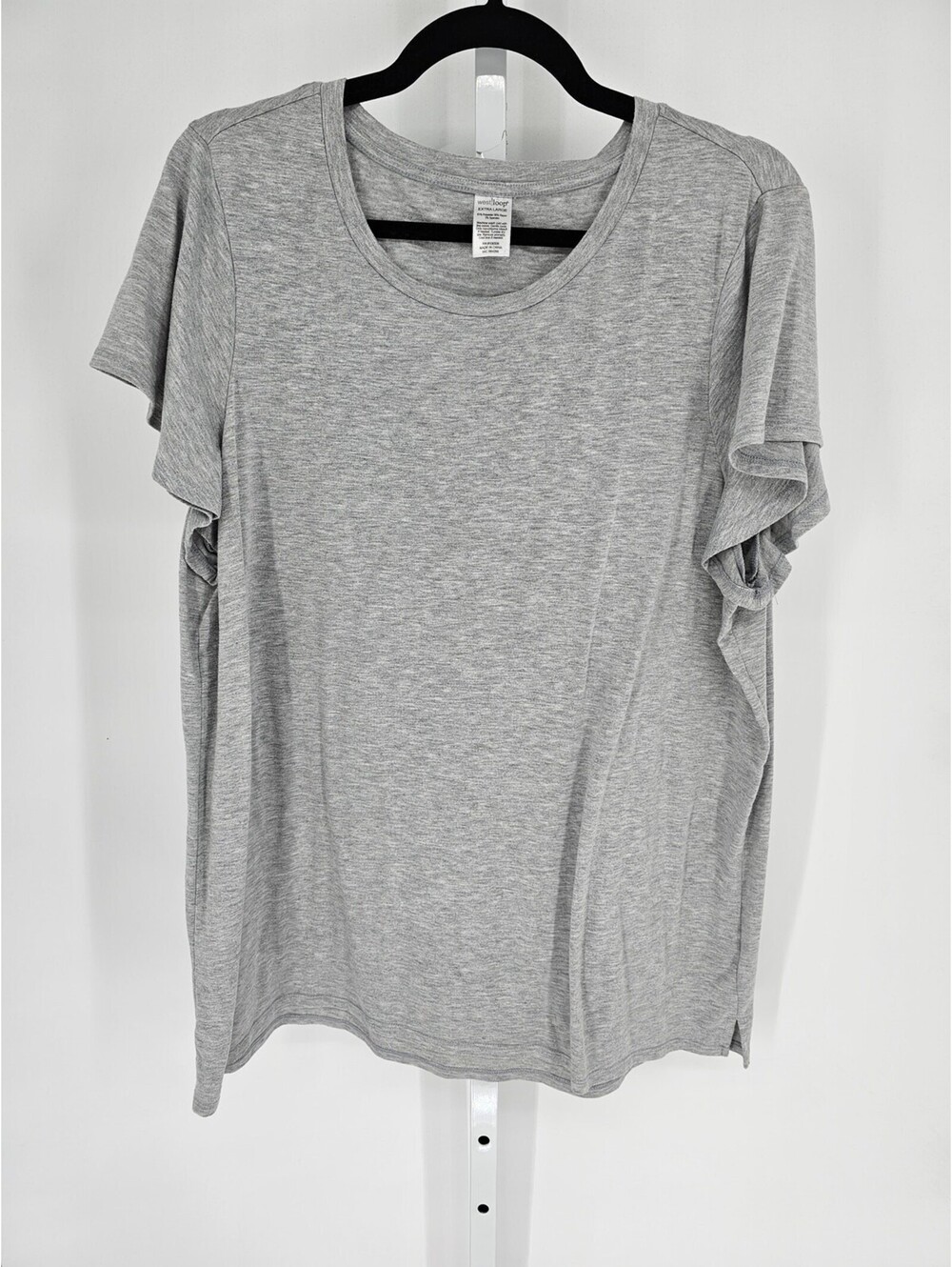 West Loop Womens Sz XL Short Sleeve Loose Fit T Shirt Gray